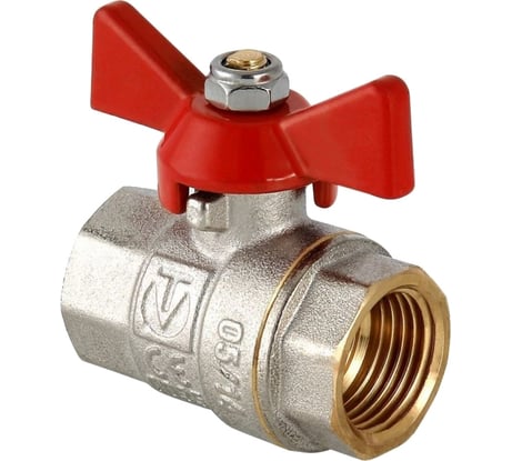 Шаровой кран Valtec Base рукоятка бабочка 3/4" внутренняя-внутренняя VT.217.N.05