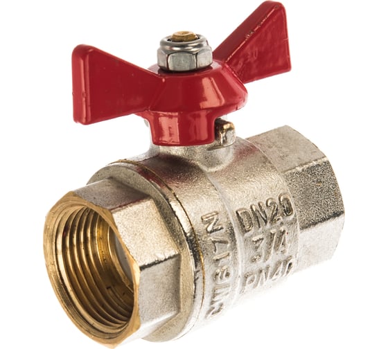 Шаровой кран Valtec Base рукоятка бабочка 3/4" внутренняя-внутренняя VT.217.N.05