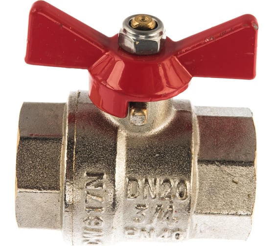 Шаровой кран Valtec Base рукоятка бабочка 3/4" внутренняя-внутренняя VT.217.N.05