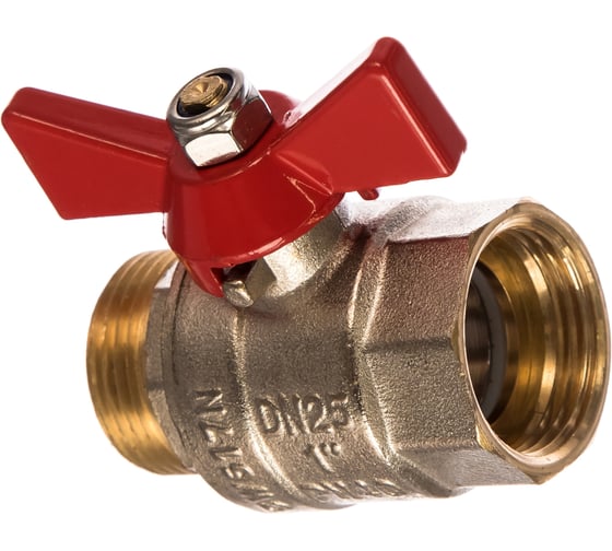 Кран шаровой Valtec Base рукоятка бабочка 1" вн.-нар. Vt.218.n.06