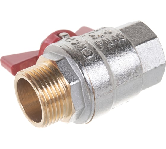 Кран шаровой Valtec Base рукоятка бабочка 3/4" внутренняя-наружная VT.218.N.05