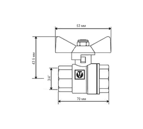 Шаровой кран 3/4" Valtec VT.219.N.05 36908