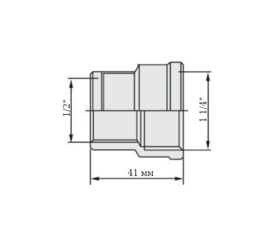 Переходная муфта 1 1/4"х 1/2" Valtec VTr.240.N.0704 76552