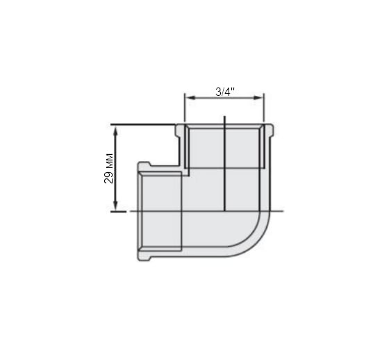 Угольник Valtec 3/4" вн.-вн. VTr.090.N.0005