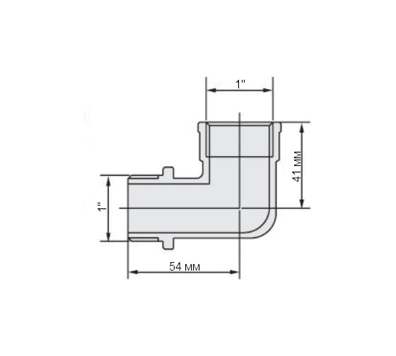 Угольник Valtec 1" вн.-нар VTr.092.N.0006
