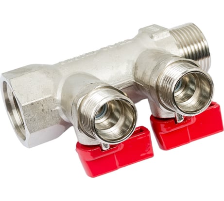 Коллектор с кранами (3/4"; 2 х 1/2") Valtec VTc.580.N.0502 78042