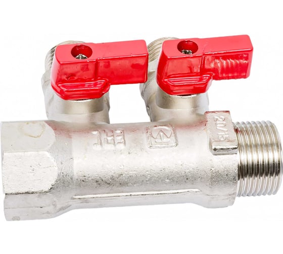 Коллектор с кранами (3/4"; 2 х 1/2") Valtec VTc.580.N.0502 78042