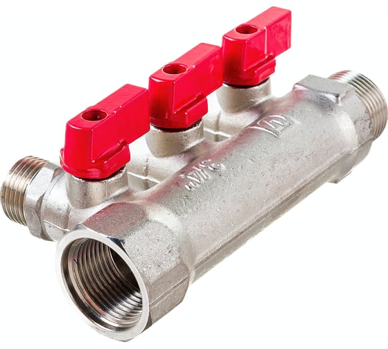 Коллектор с кранами (3/4"; 3 х 1/2") Valtec VTc.580.N.0503 78753