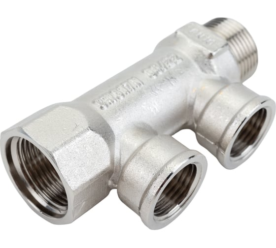 Коллектор никелированный (3/4"; 2 х 1/2") Valtec VTc.550.N.0502 62538