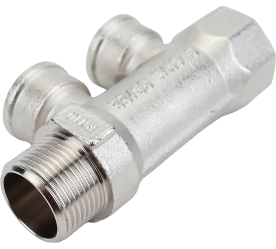 Коллектор никелированный (3/4"; 2 х 1/2") Valtec VTc.550.N.0502 62538