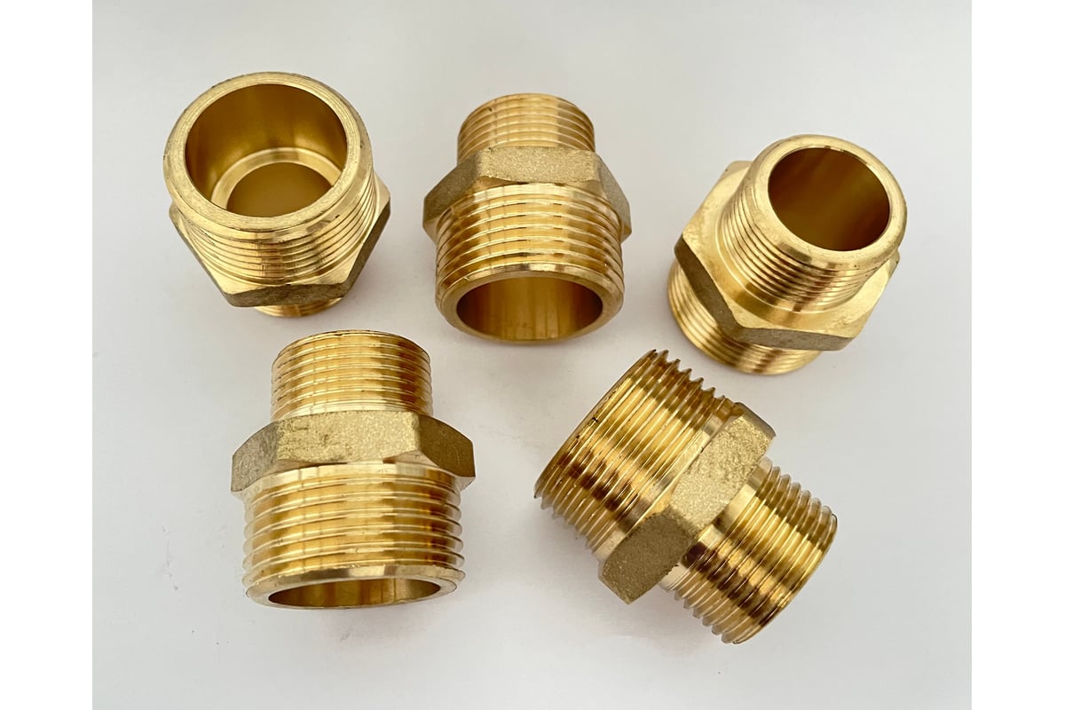 Редукционный ниппель BRASSCO Premium G1 х G3/4\", 5 шт 4962411 ...