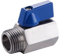 Шаровый кран мини TITAN LOCK НР-ВР, резьба BSP 3/8", нерж. 304, TLMBV3/8FM