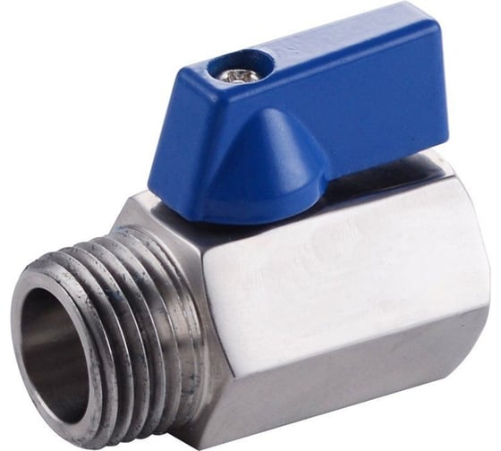 Шаровый кран мини TITAN LOCK НР-ВР, резьба BSP 1/4", нерж. 304, TLMBV1/4FM 1