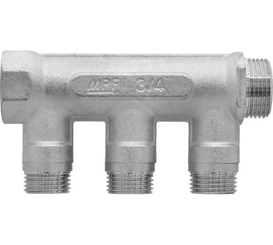 Коллектор с отсекающими кранами MPF 3 выхода х3/4" х1/2" наружная резьба ИС.071072