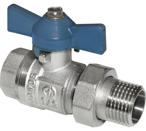 Кран шаровой с полусгоном американкой AQUALINK 1" бант ИС.080042 1