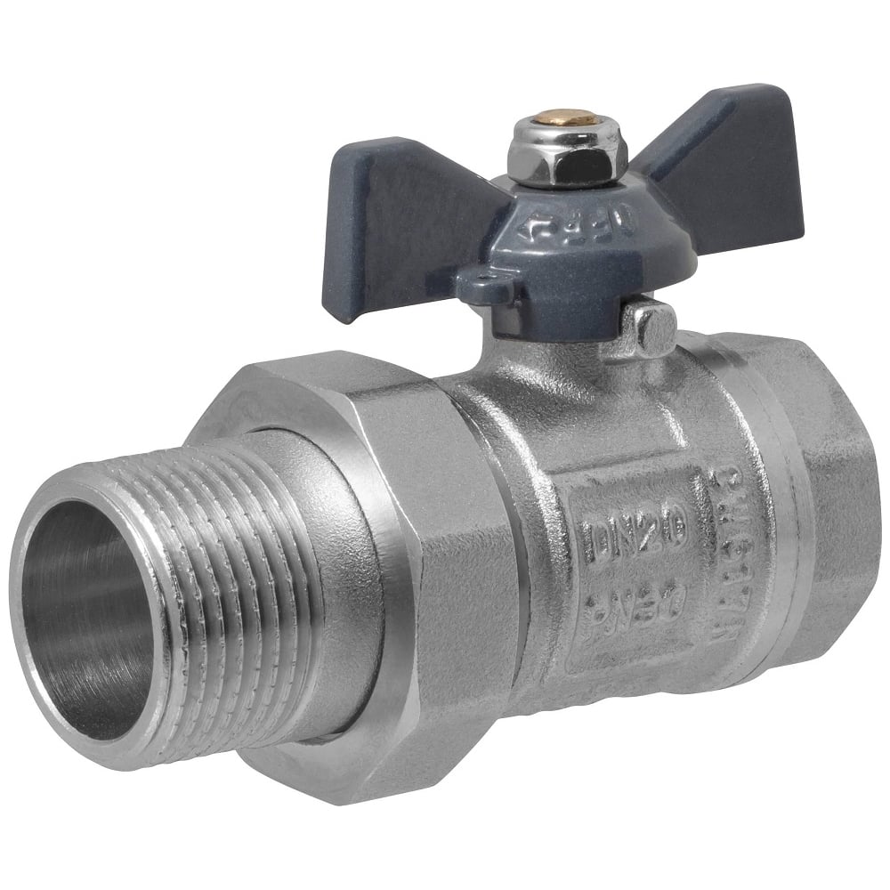 Кран шаровой с полусгоном американкой AQUALINK 3/4" бант ИС.080041 ...