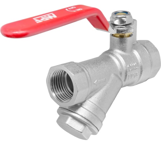 Шаровой кран с фильтром MasterProf 1/2" в/в ручка ИС.080037