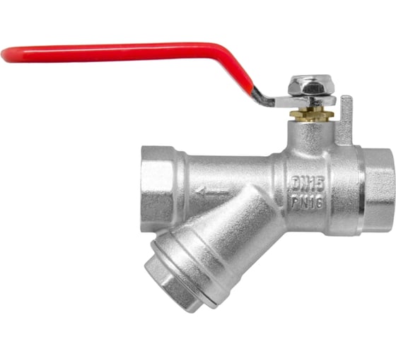 Шаровой кран с фильтром MasterProf 1/2" в/в ручка ИС.080037