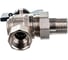 Шаровый угловой кран с полусгоном с угловой американкой AQUALINK 1/2" бант ИС.080046 4