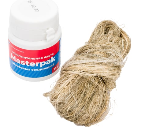 Комплект паста уплотнительная вода, пар MasterProf 25 г + лён 7 г ИС.130208