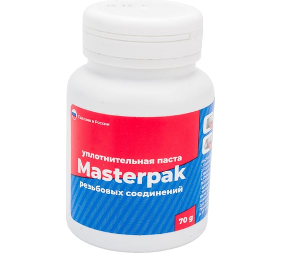 Комплект паста уплотнительная+лен MasterProf H2O вода, пар 70 г + лен 14 г ИС.130209