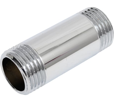 Бочонок удлинитель MPF 1/2" - 30 (50) мм удлинительный латунный никелированный (хром) для труб наружная резьба ИС.070717