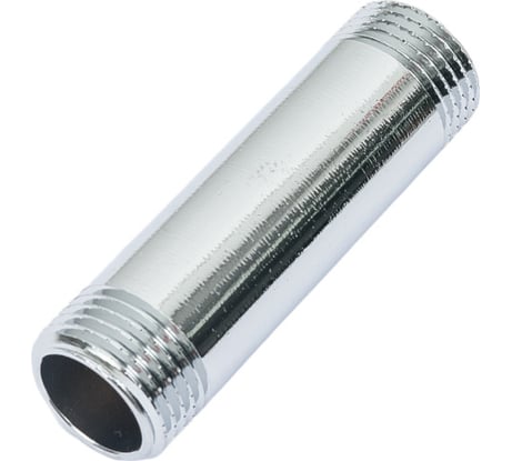 Бочонок удлинитель MPF 1/2" - 50 (70) мм сантехнический удлинительный латунный никелированный (хром) для труб наружная резьба ИС.070718
