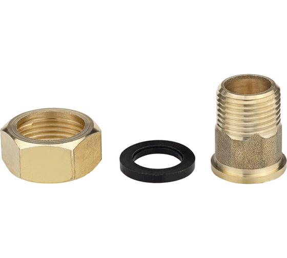 Штуцер для счётчика воды с накидной гайкой MasterProf 1/2" 2 шт MP ИС.071229