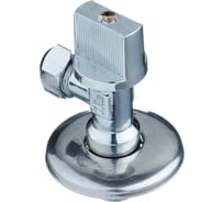 Шаровый угловой кран TRm 1/2"х3/8" с цангой M10 тип L86 хром ИС.080359