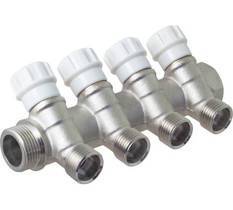 Коллектор с регулирующими вентилями MPF 4 выхода х3/4" х1/2", наружная резьба ИС.071064