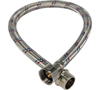 Гибкая подводка для воды с оплеткой из нержавеющей стали STL 1/2"х60 см в/н ИС.100022