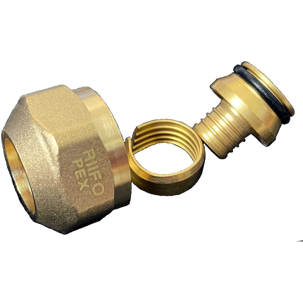 Адаптер для труб PE-X RIIFO Vita зажимной, латунь 16x2-3/4"ВР Евроконус ...