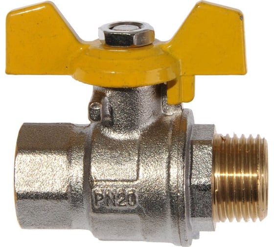 Кран шаровой для газа 1/2" в/н бант AQUALINK ИС.080463 1