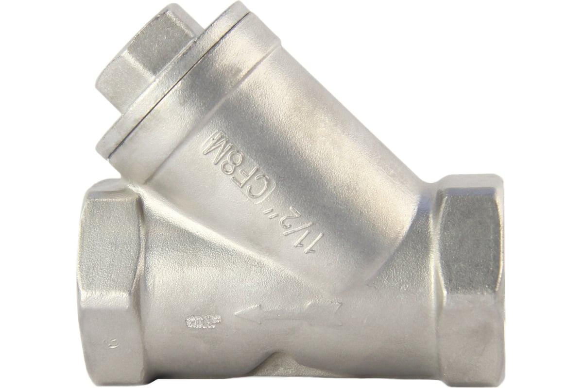 Сетчатый фильтр DN.ru ys-316 ду40 ру16 косой нержавеющий ss316 муфтовый ...