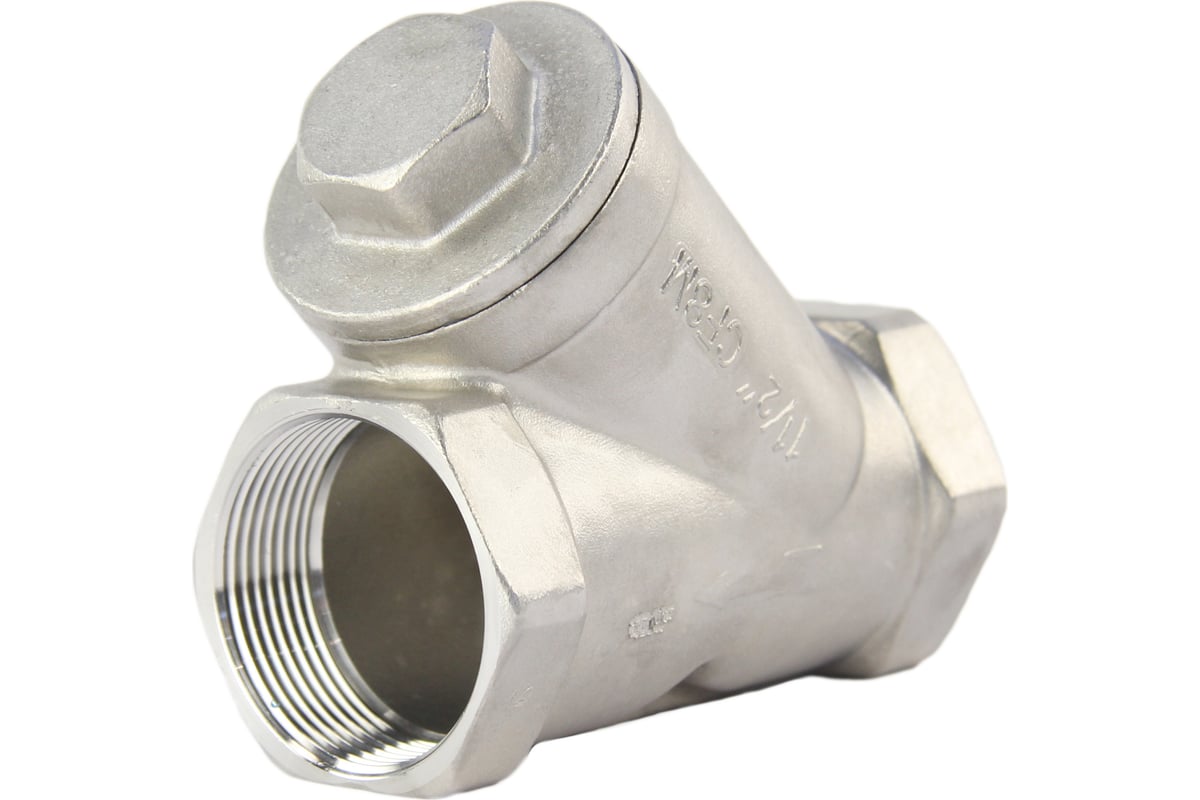 Сетчатый фильтр DN.ru ys-316 ду40 ру16 косой нержавеющий ss316 муфтовый ...