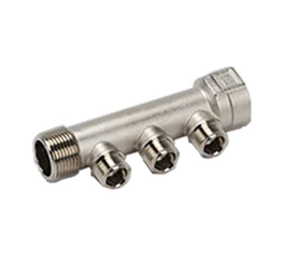 Коллектор RIIFO Flow латунь 1" ВР/НР 4x1/2"НР конус ц/ц 35 мм 1100047672