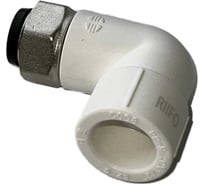 Угольник RIIFO Alba с накидной гайкой PP-R/латунь 25-3/4"НГ белый, 5 шт 1100047301