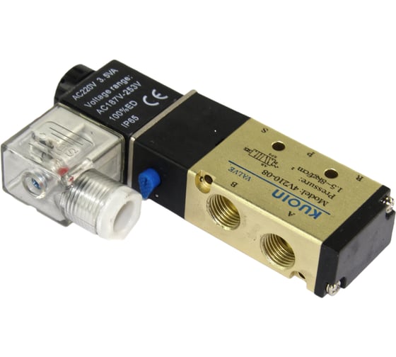 Пневмораспределитель DN.ru KUOIN PND3-S1EM-52-1NC-J08 1/4" пятиканальный 220В D290-00099