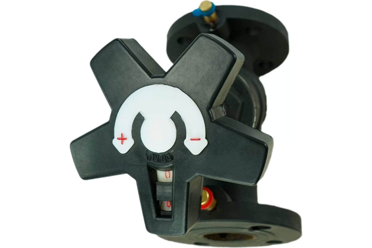 Балансировочный клапан DN.ru фланцевый ду32 ру16, чугунный, с ниппелями ...