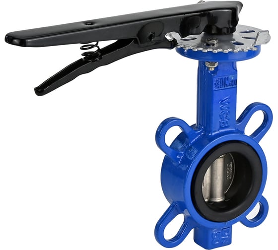 Дисковый поворотный затвор DN.ru WCB-316L-VITON Ду50 Ру16 с рукояткой D050-06605