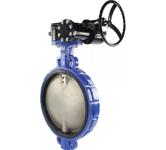 Дисковый поворотный затвор DN.ru WCB-316l-EPDM Ду500 Ру16, уплотнение EPDM, с редуктором D050-02058