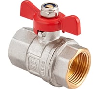 Шаровой полнопроходной кран MVI 1/2" вн-вн, бабочка, 10 шт. в уп. BV.513.04-10