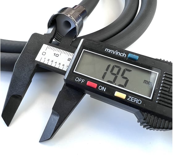 Шланг для душа TUBOFLEX черный, 3-х слойный, 1/2 вр/нр, 1.75 м 1893102
