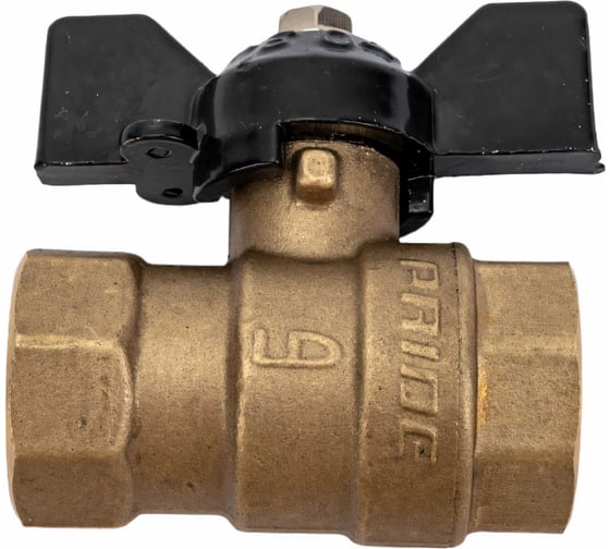 Шаровой кран для манометра LD PRIDE 1/2''вн - 1/2''вн, с бабочкой, со спуском 550888 1