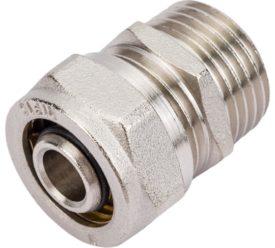 Обжимной соединитель STI латунный, Ду16x1/2" Ру25, наружная резьба D190-00003