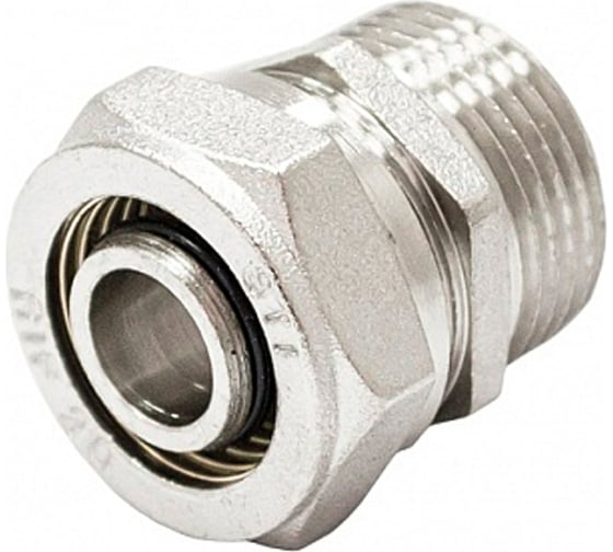 Обжимной соединитель STI латунный, Ду20x3/4" Ру25, наружная резьба D190-00011