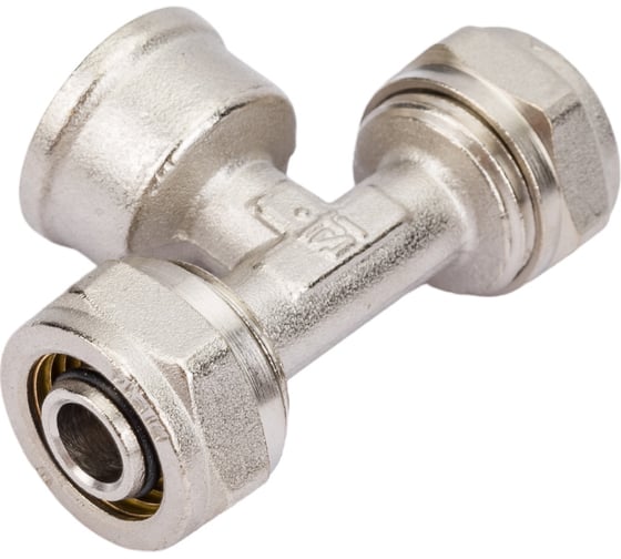 Обжимной тройник STI латунный, Ду16x1/2"х16 Ру25, внутренняя резьба D190-00026