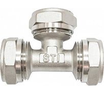 Обжимной тройник STI латунный, ду20 ру25 D190-00032