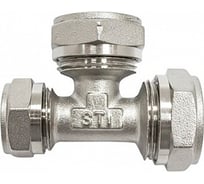 Обжимной тройник STI латунный, ду20x20x16 ру25 D190-00038