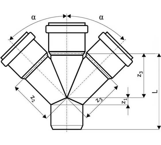 Крестовина одноплоскостная HTDA 110x110x110 Ostendorf 115900